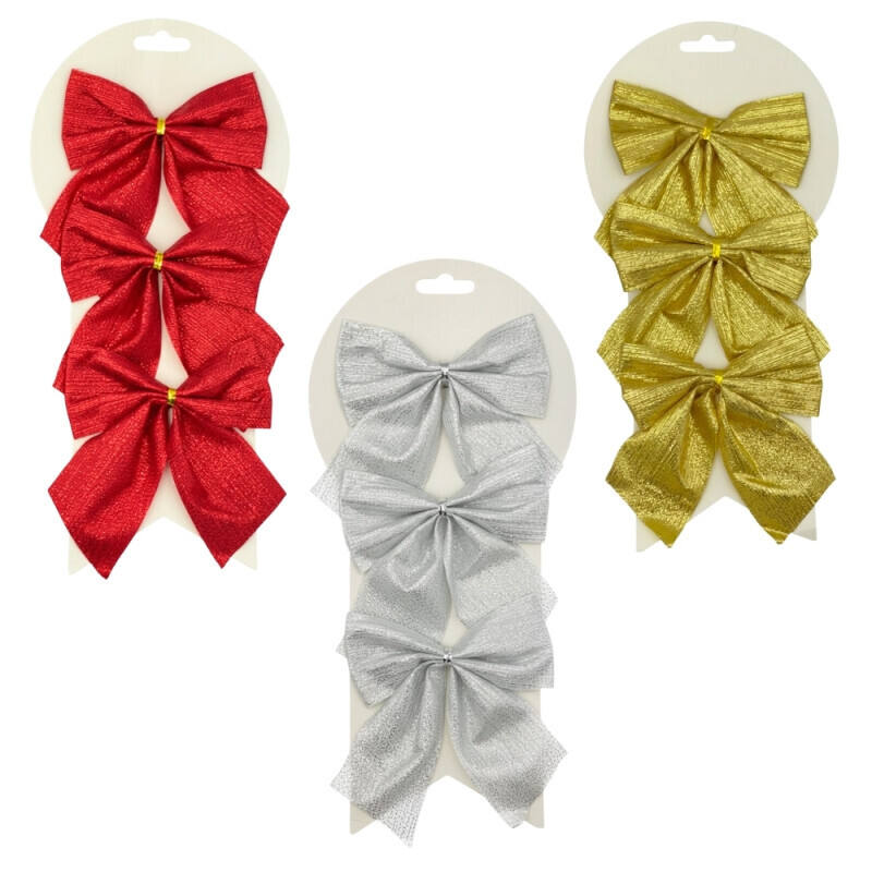 Vánoční mašle 3ks (12/bal 600/krt)