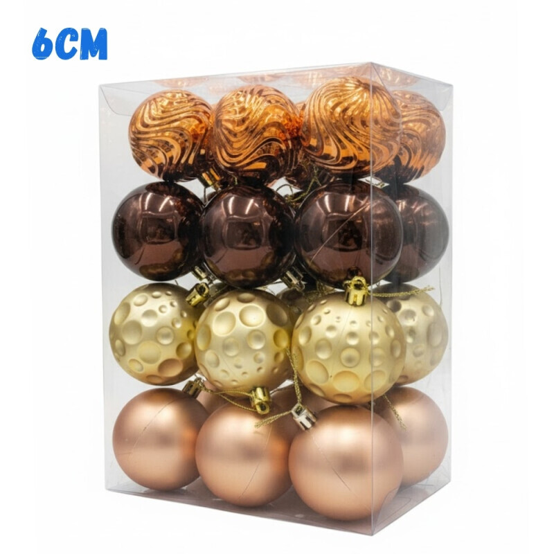 Vánoční koule 24ks/6cm (30/krt)