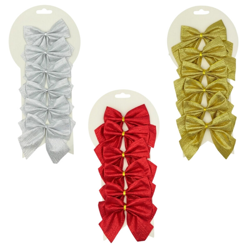 Vánoční mašle 6ks (12/bal 600/krt)