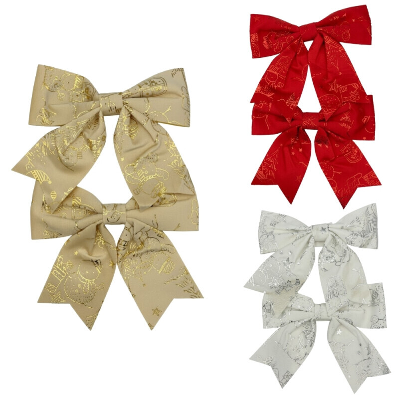 Vánoční mašle 2ks (12/bal 600/krt)