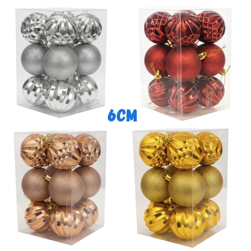 Vánoční koule 12ks/6cm (60/krt)