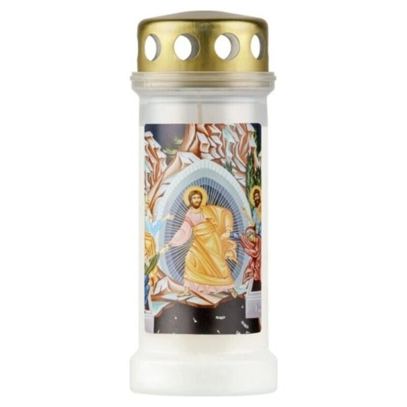 Bolsius Svíčka hřbitovní NR6 70h jesus resurrection(12/bal)