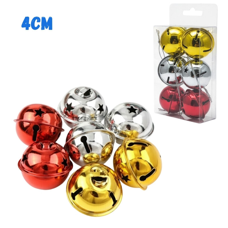 Vánoční rolničky 6ks/4cm (440/krt) 