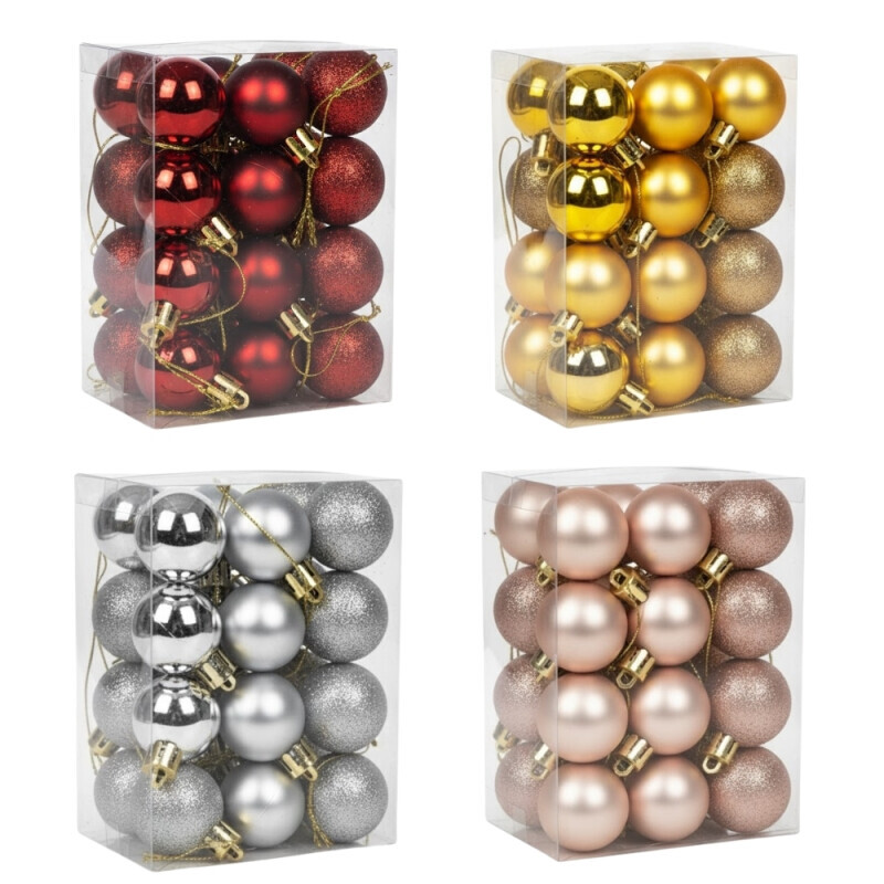 Vánoční koule 24ks/3cm (220/krt)