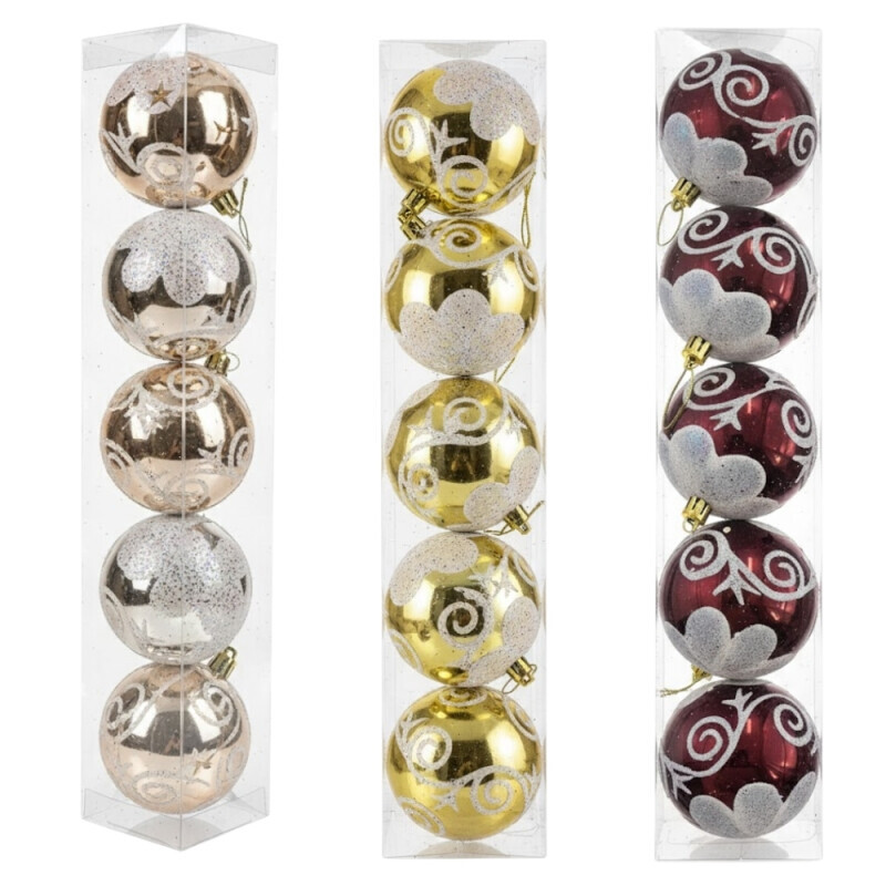 Vánoční koule 5ks/8cm (64/krt)