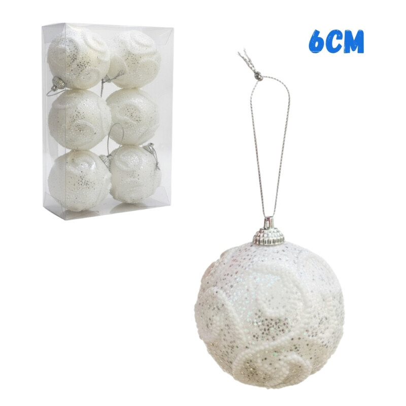 Vánoční koule 6ks/6cm (120/krt)