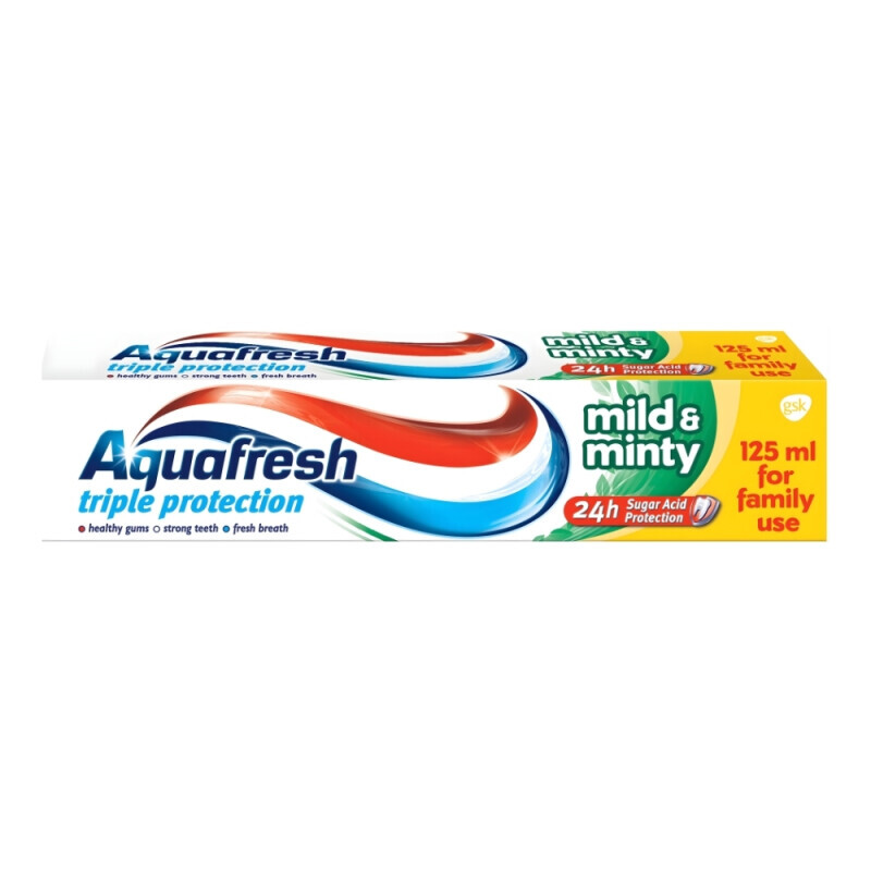 Aquafresh 125ml ZP Tripple Mild&Minty(12/krt)