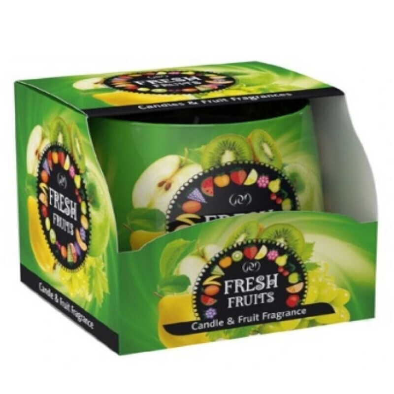 Santo 100g svíčka ve skle Fresh Fruits Green  (12/krt)