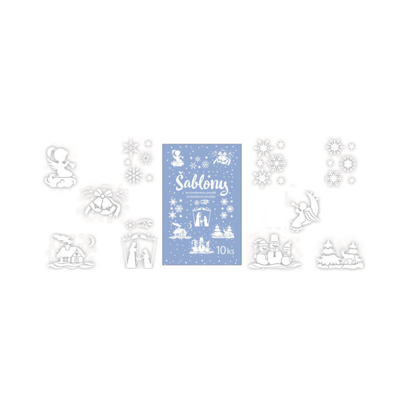 Vánoční šablony 31*21cm Blue (120/krt)
