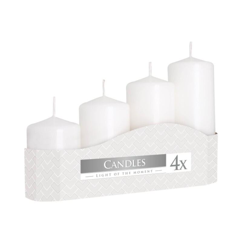 Bispol Svíčka adventní 4ks schody SW50/4 Nometal White (6/krt)