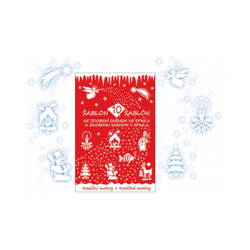 Vánoční šablony 31*21cm Red (120/krt)
