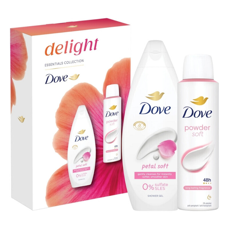 Dove Dár.sada F 250ml SG+150ml Spray Delight (6/krt)