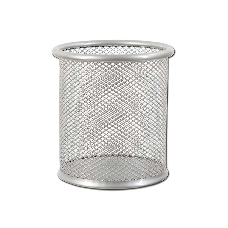 Concorde Kalíšek na tužky 9*10*9cm kovový střibrný (12/bal 96/krt)