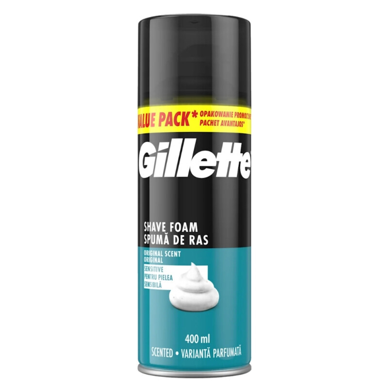 Gillette 400ml Pěna na holení Original Sensitive (6/krt)