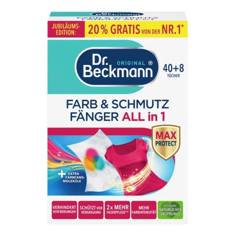 Dr.Beckmann Ubrousky do pračky 40+8ks N (6/krt)