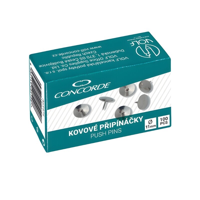 Concorde Připinárky 11mm kovové 100ks (10/bal 300/krt)