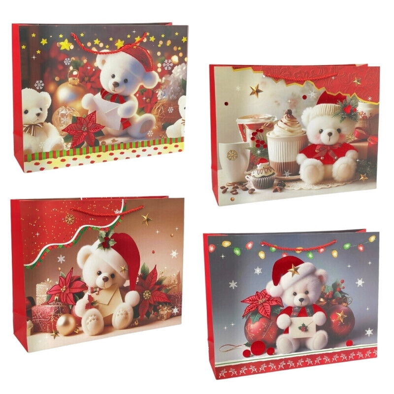 Vánoční dárková taška ''L'' (12/bal 360/krt)