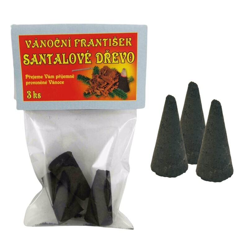 Vánoční františky 3ks Santalové dřevo (150/krt)