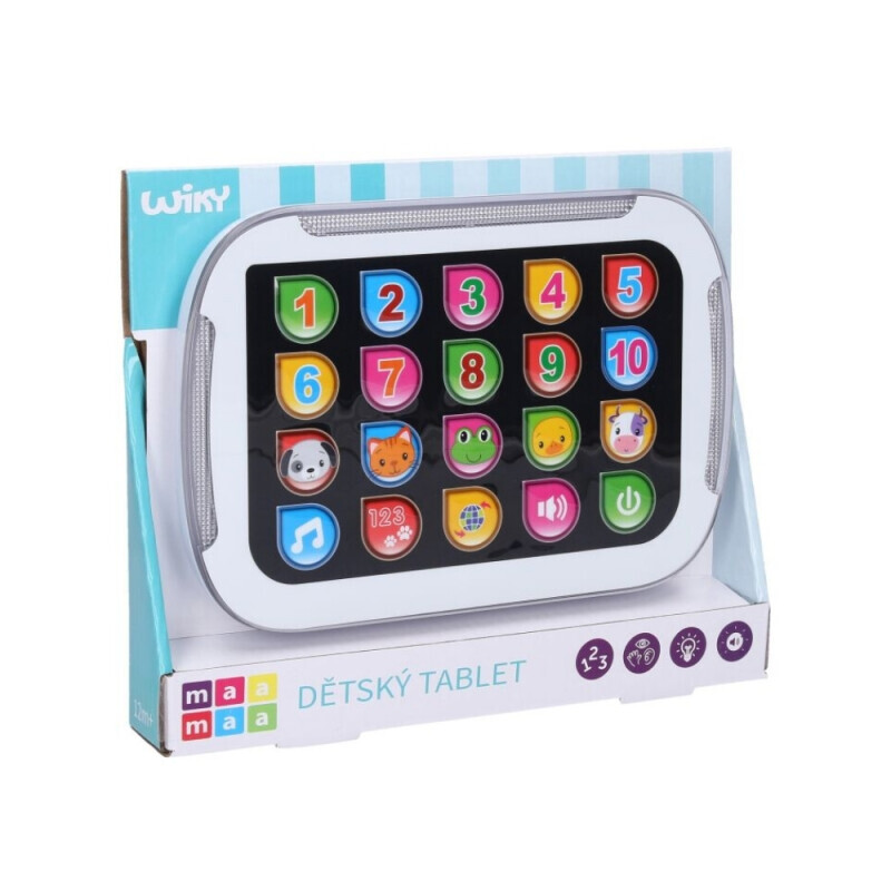 Tablet dětský CZ 19x13cm světelné a zvukové efekty (12/krt)