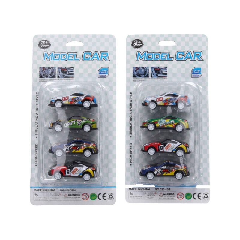 Auta 4 ks 6,5cm (72/bal 144/krt)