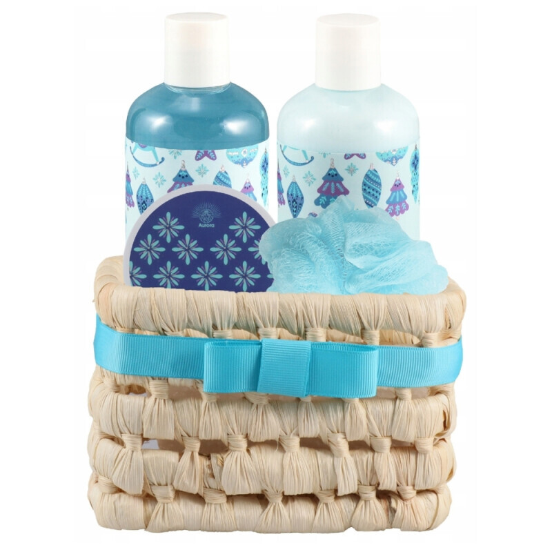 Aurora Dár.sada Winter Sparkling košík 4ks White Tea(4/krt)