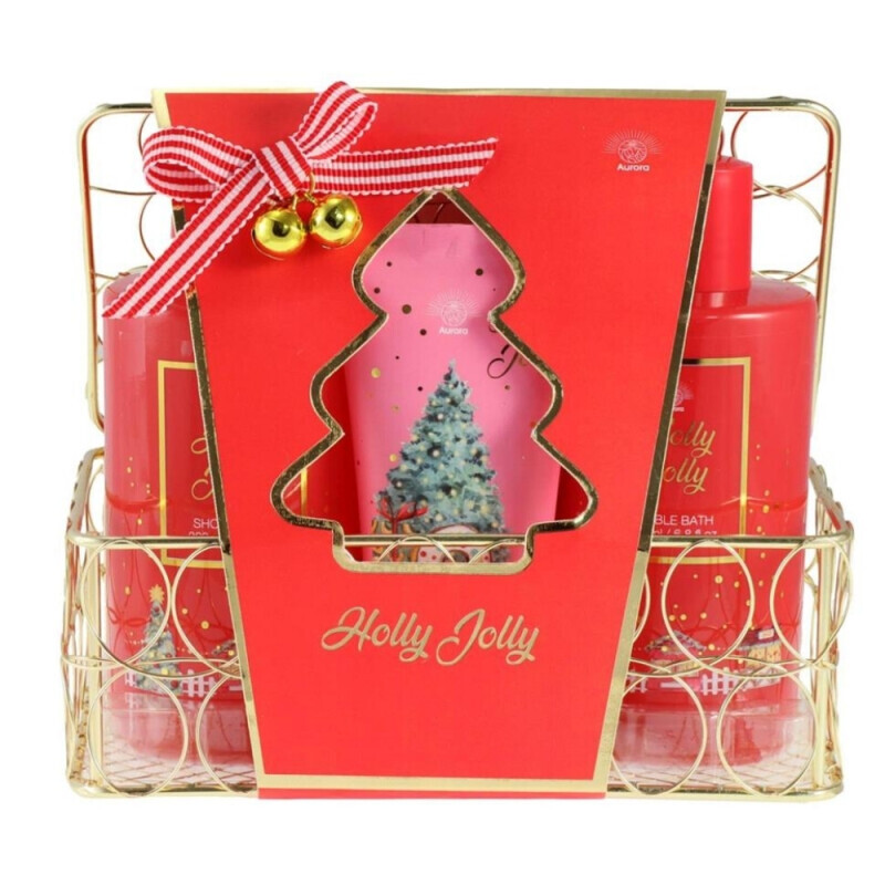 Aurora Dár.sada Xmas Rose drátěný stojánek 4ks(4/krt)