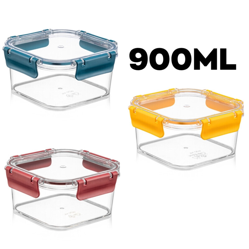 Softchef Dóza plast obdelnikové 900ml Chef box (24/krt)