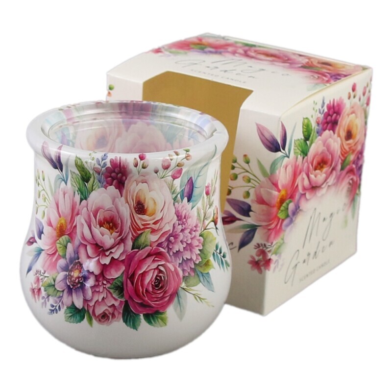 Santo 75g svíčka ve skle Magic Garden (12/krt)