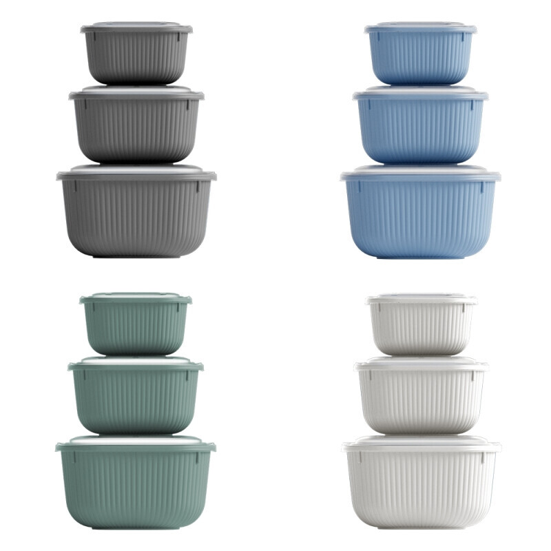 Softchef Sada dózy 3ks čtvercové Line Smooth (12/krt)