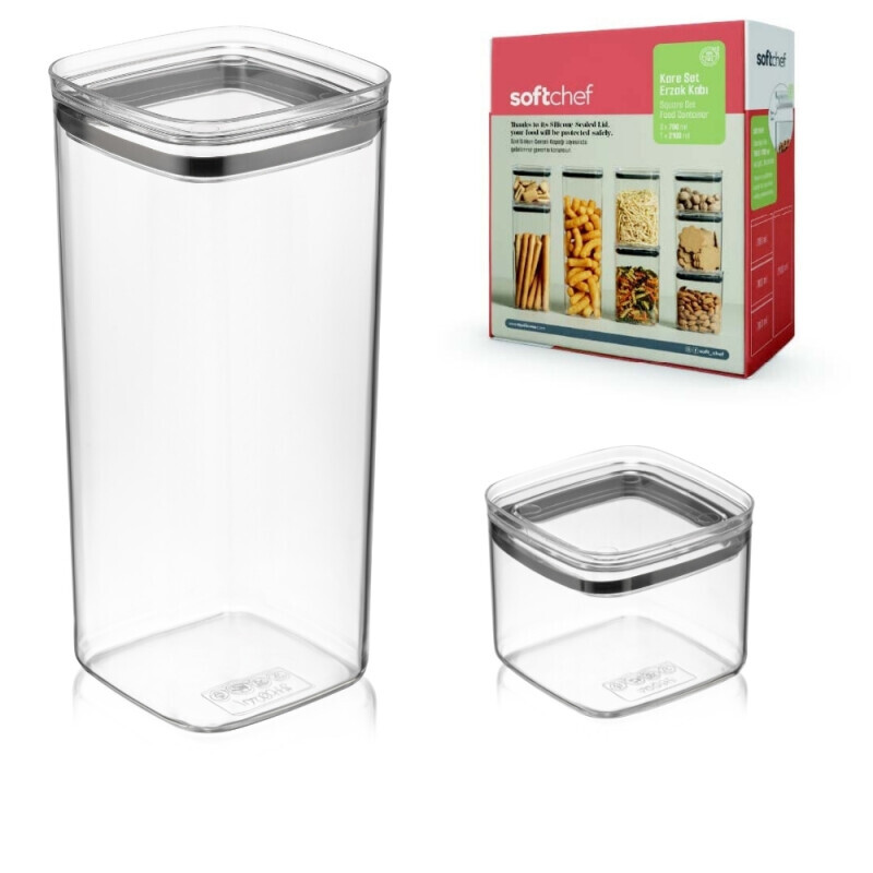 Softchef Sada dózy plast 4ks Storage box (8/krt)