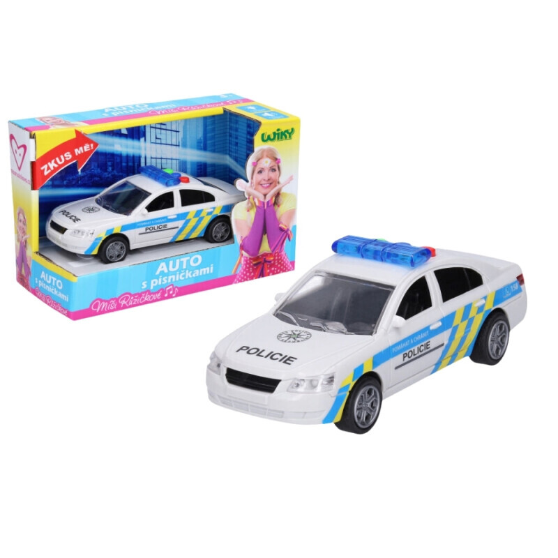 Auto policejní 15.5cm Míša Růžičková s píčsničky a efekty (48/krt)