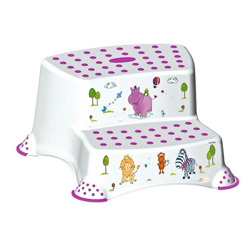 Dvojitý Taburet Deluxe nosnost 120kg bílá 40x37x21(5/krt)