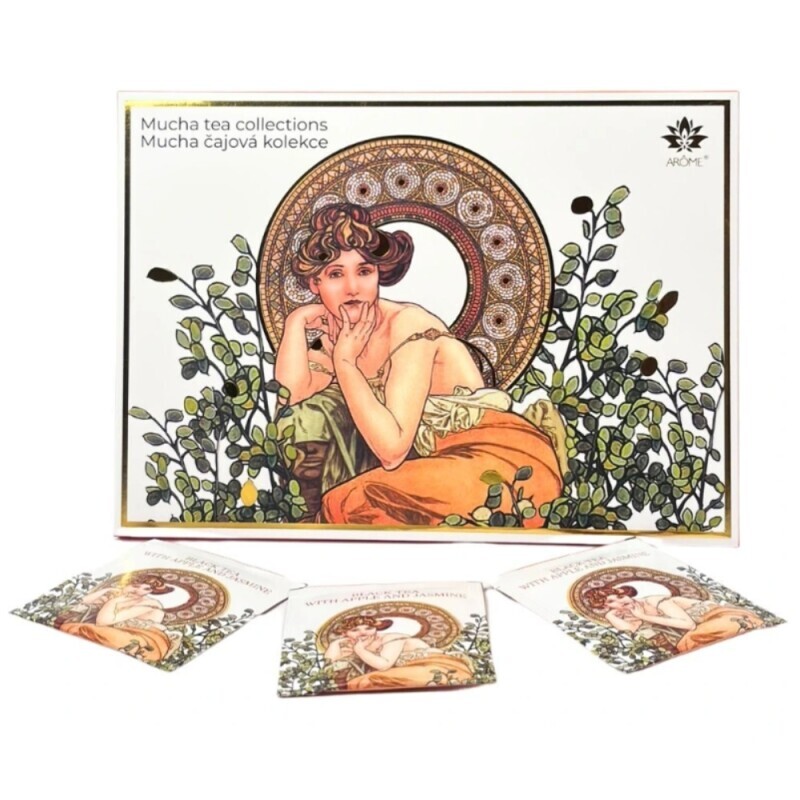 Arome Čaj v obálce černý s jablkem a jasmínem Mucha(48/krt)
