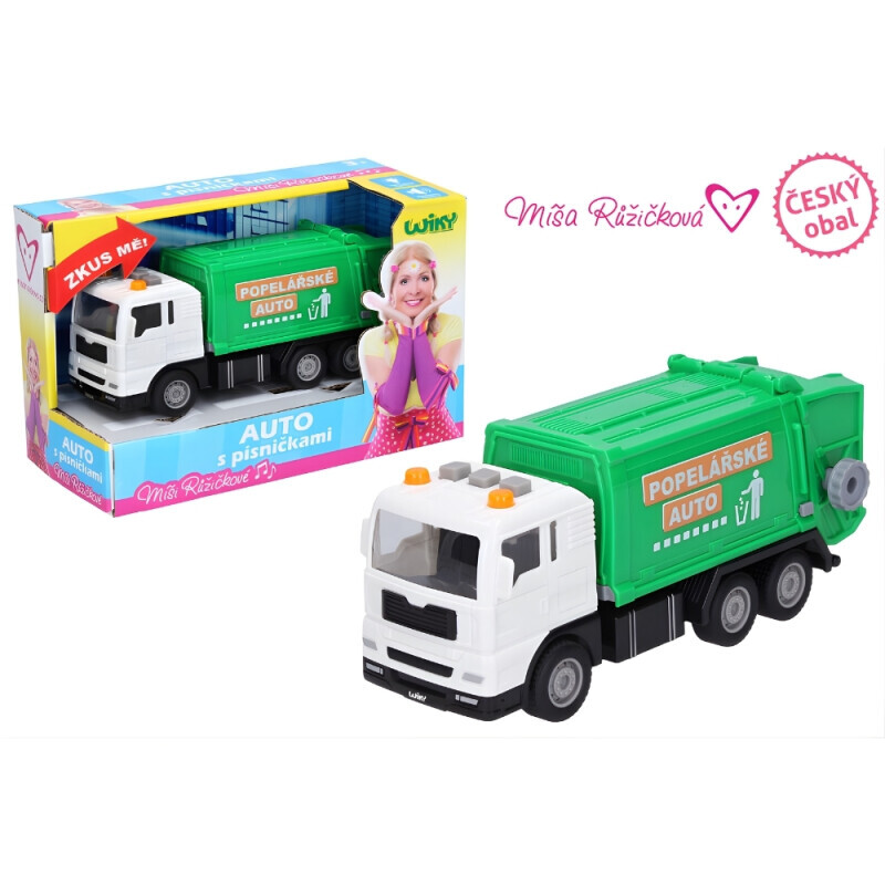 Auto popelářské 17cm Míša Růžičková s písničky efekty (48/krt)