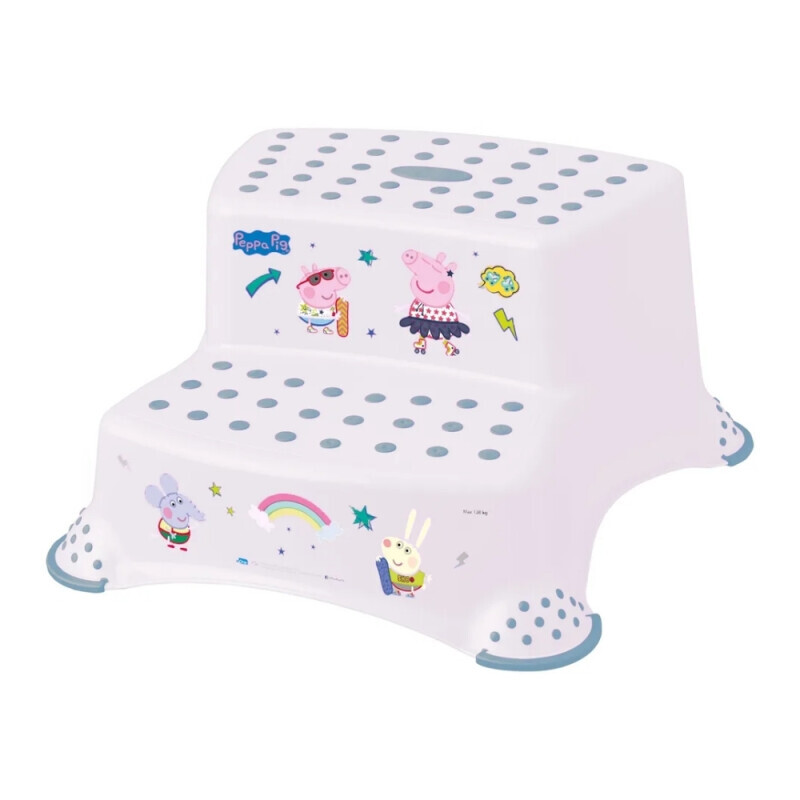 Dvojitý Taburet Deluxe nosnost 120kg bílá 40x37x21(5/krt)