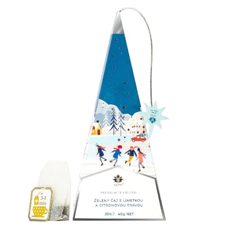 Arome Čaj v pyramidě zelený s limetkou a citrónovou trávou Kluziště(50/krt)