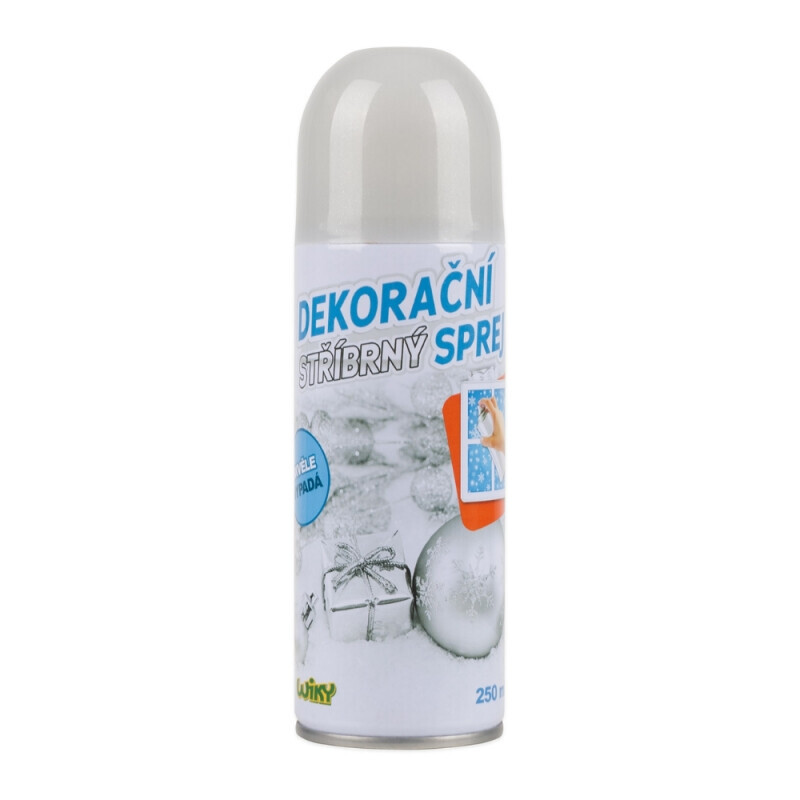 Dekorační sprej Stříbrný 250ml(48/krt)
