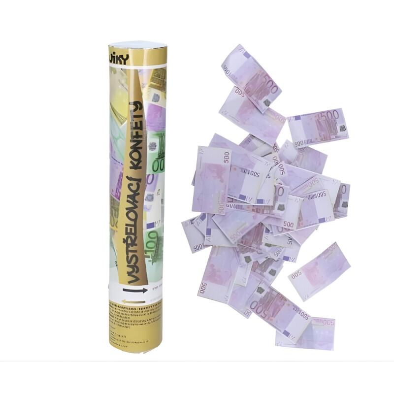 Párty konfety vystřelovací EURO 30cm(100/krt)