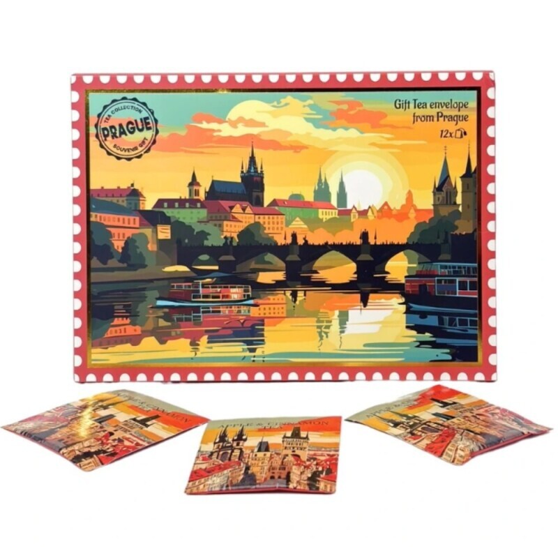 Arome Čaj v obálce černý s jablkem a skořicí Praha(48/krt)