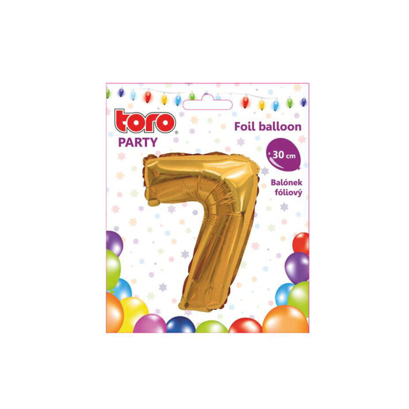 Toro Balónky fóliový číslo 30cm '7' (48/krt)