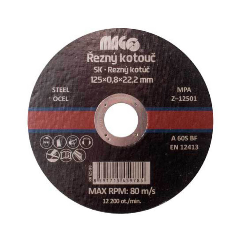 Řezný kotouč na kov 125x0,8x22,2mm