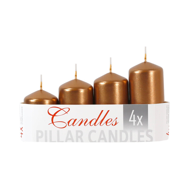 Golden D. svíčka adventní 4ks schody Metalic Copper (24/krt)