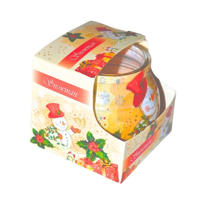 Admit Svíčka ve skle 85g Snowman (12/krt)