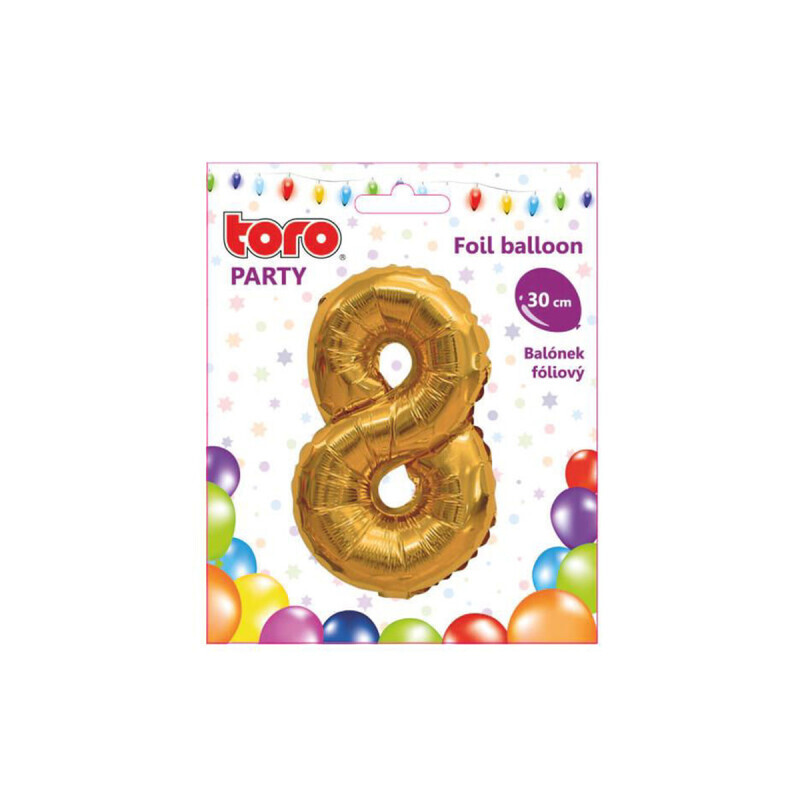 Toro Balónky fóliový číslo 30cm '8' (48/krt)
