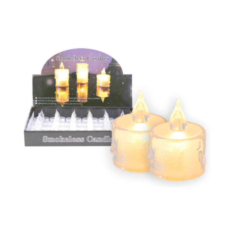 Svíčka na baterie trans. 3*3,5cm (24/bal 960/krt)