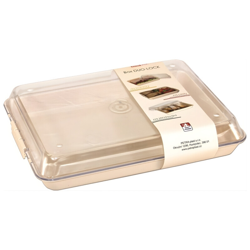PP Box na svačinu DUO LOCK 20*26*5cm (32/krt)