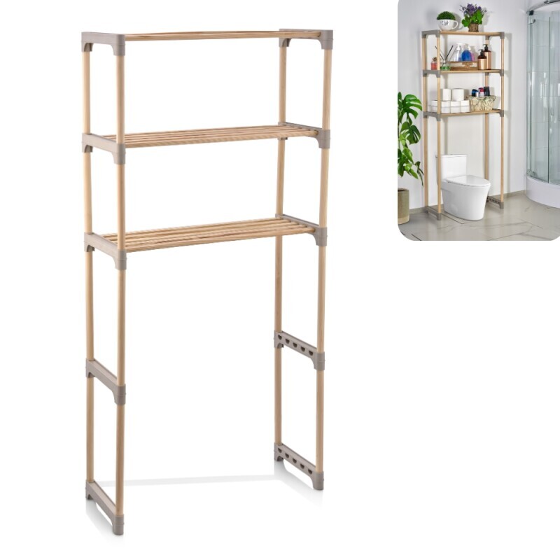 Regál modulární 3 patrové Dřevený (4/krt)