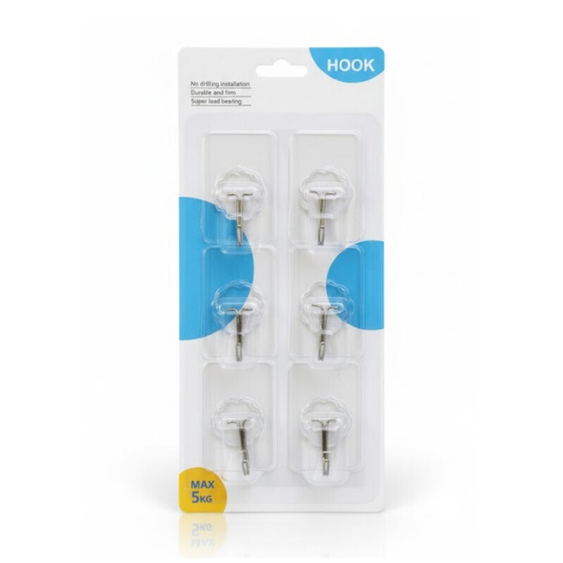 Háček samolepicí 6ks (12/bal 240/krt)