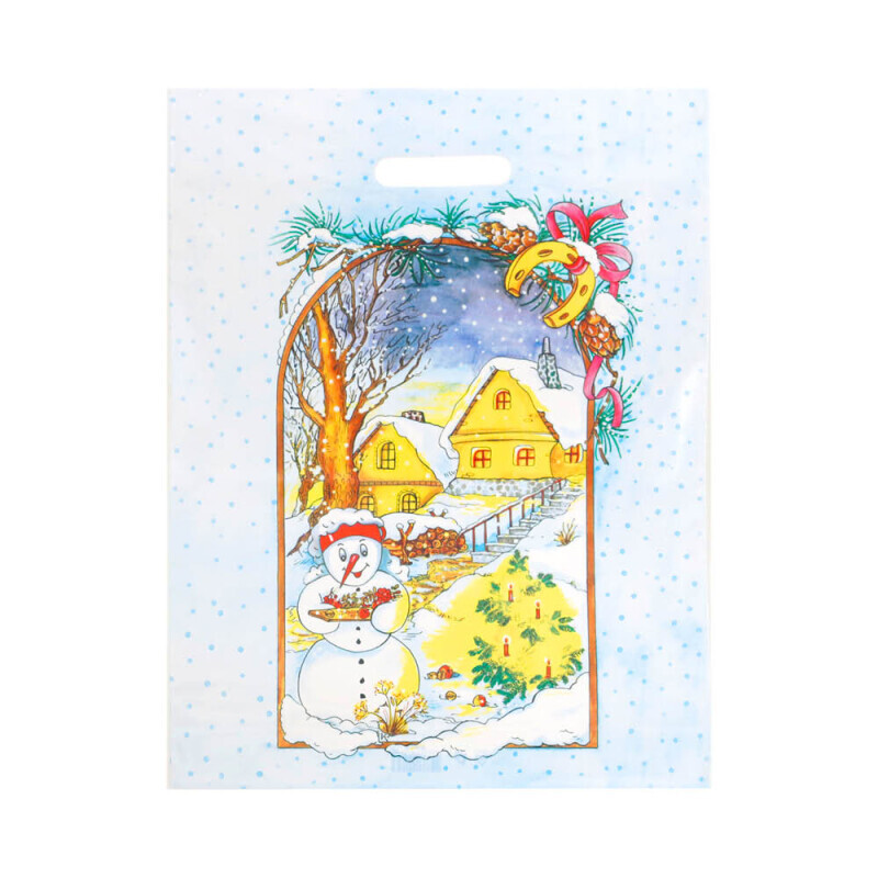 Lika Taška igelitová Vánoční 36*46 Zimní příroda (50/bal)