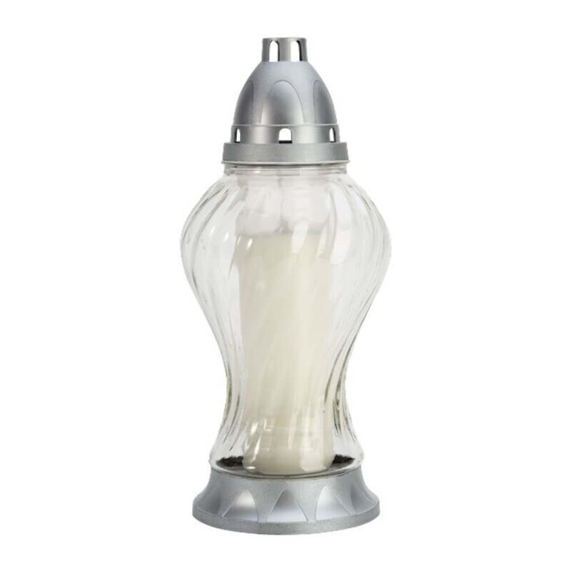 Bispol Svíčka hřbitovní sklo 6012 Silver (5/krt)